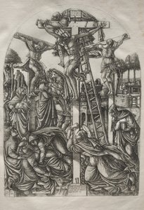 Cristo sulla croce tra i due ladroni, prima del 1561 da Jean Duvet