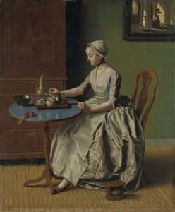 Una ragazza olandese a colazione
