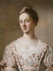 Ritratto di una signora in un abito rosa e bianco da Jean Étienne Liotard