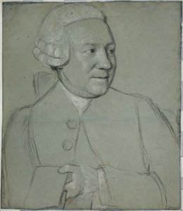 Ritratto di un uomo che tiene un libro, girato a destra da Jean Étienne Liotard