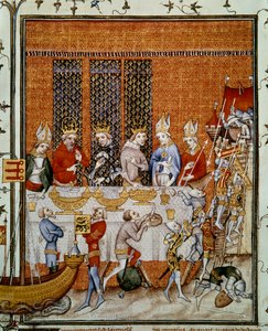 Banchetto offerto dal re Carlo V di Francia (1338-1380) al Palazzo della Cité in onore dell