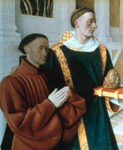 Etienne Chevalier e San Stefano, c1450 da Jean Fouquet