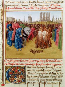 Supplica degli eretici nel 1210 da Jean Fouquet