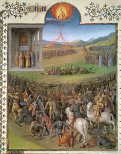 Battaglia degli Ebrei contro i Cananei e il Castigo di Core e dei ribelli, illustrazione da 