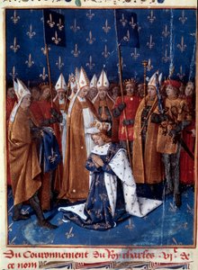 Incoronazione di Carlo VI a Reims nel 1380. Miniatura nelle 
