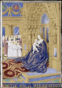 La Vergine e il Bambino in trono Ore di Étienne Chevalier da Jean Fouquet