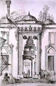 Ingresso alla Moschea di Bayazid II, a Costantinopoli, da 