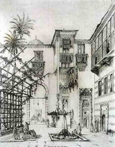 Interno di un cortile, al Cairo, da 