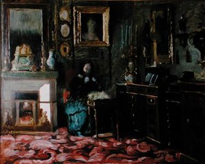 Il salone di Madame Hanska, rue Fortunee da Jean Francois (after) Gigoux