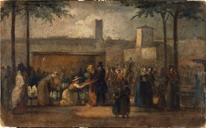 Il mercato dei fiori, ca. 1839