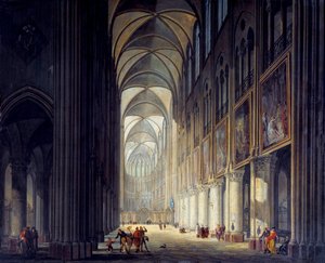 Veduta interna della cattedrale di Notre Dame de Paris da Jean Francois Depelchin