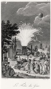 Spettacolo pirotecnico al Jardin de Tivoli, c.1826 da Jean Francois Garneray