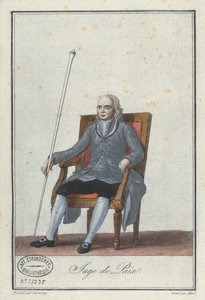 Giudice di pace, inciso da Alix, da un libro sui costumi del Direttorio francese da Jean Francois Garneray