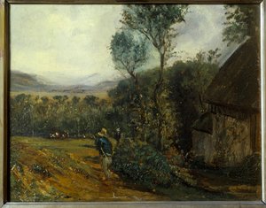 La fattoria, dipinto di Jean Francois Hue, XIX secolo da Jean Francois Hue
