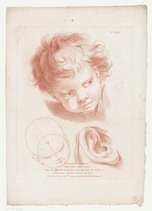 Testa e orecchio di un bambino da Jean Francois Janinet