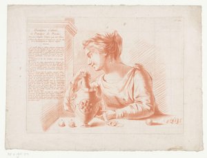Pagina del titolo con donna e brocca da Jean Francois Janinet