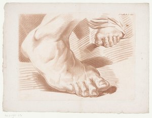 Due piedi (Composities met delen van het menselijke lichaam, Cinquième Cahier de Principes de Dessein) da Jean Francois Janinet