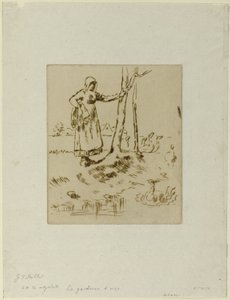 Una ragazza che bada alle oche da Jean Francois Millet