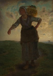 Una lattaia normanna a Greville da Jean Francois Millet