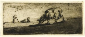Una pecora al pascolo da Jean Francois Millet