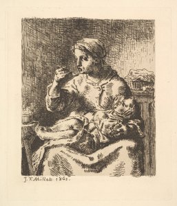 Raffreddare il porridge da Jean Francois Millet