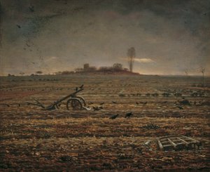 La pianura di Chailly con aratro e erpice da Jean Francois Millet