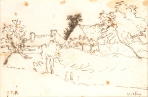 Un cortile tra gli alberi, Vichy (Allier)