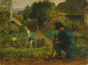Scena di giardino, 1854 da Jean Francois Millet