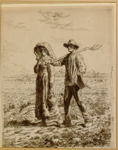 Andando al lavoro, 1863 da Jean Francois Millet