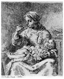 La Bouillie, 1861 1924 da Jean Francois Millet