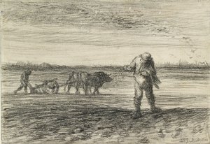 Uomo che ara e un altro che semina, 1849-1852