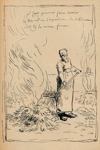 Contadino che brucia erbacce da Jean Francois Millet