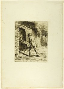 Contadino con una Carriola