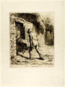 Contadino con carriola da Jean Francois Millet