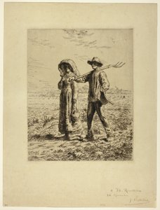Contadini al lavoro da Jean Francois Millet