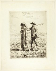 Contadini che vanno al lavoro da Jean Francois Millet