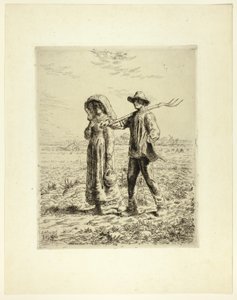 Contadini al lavoro da Jean Francois Millet