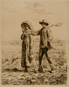 Contadini al lavoro da Jean Francois Millet