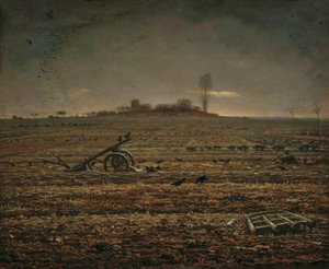 La pianura di Chailly con erpice e aratro, 1862