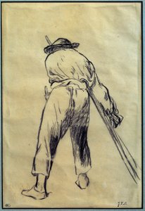 Il mietitore Disegno preparatorio di Jean François Millet XIX secolo Parigi, Museo del Louvre da Jean Francois Millet