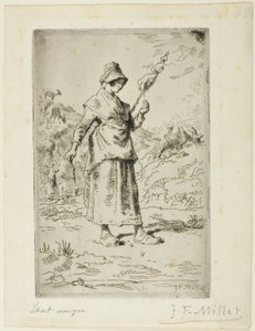 Il filatore da Jean Francois Millet