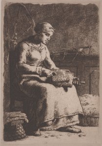 Il cardatore di lana da Jean Francois Millet