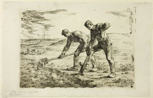 Due Uomini che Scavano da Jean Francois Millet