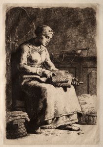 Donna che Carda la Lana da Jean Francois Millet