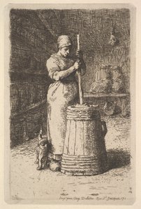 Donna che sbatte il burro, 1855-56