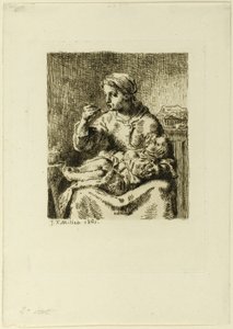 Donna che allatta il suo bambino da Jean Francois Millet
