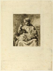 Donna che allatta il suo bambino da Jean Francois Millet