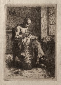 Donna che cuce da Jean Francois Millet