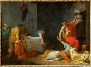Le esequie di Miltiade - I funerali di Miltiade ... da Jean François Pierre Peyron