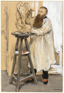Ritratto dello scultore Auguste Rodin nel suo studio